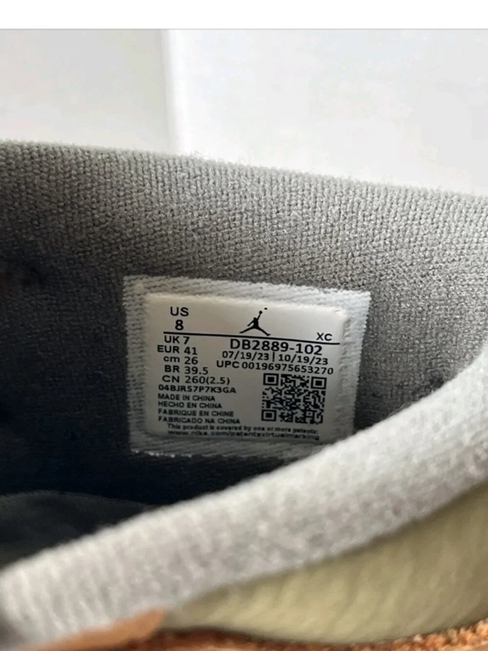 Air Jordan 1 High Element Gore-Tex Legend Coffee Size 8 DB2889-102